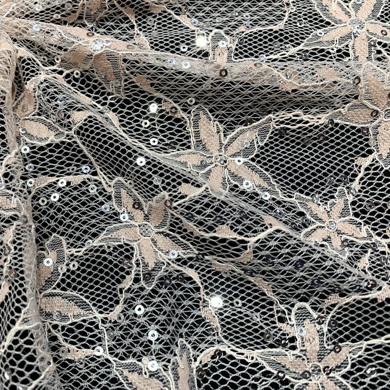 Lace Fabric Sequin Kids Polyester for Women's Wear Wholesale Supplier 10